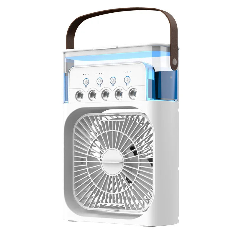 New 3 In 1 Fan AIr Conditioner Household Small Air Cooler LED Night Light Portable Humidifier Air Adjustment Fan Office Home Fan