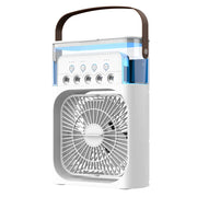 New 3 In 1 Fan AIr Conditioner Household Small Air Cooler LED Night Light Portable Humidifier Air Adjustment Fan Office Home Fan